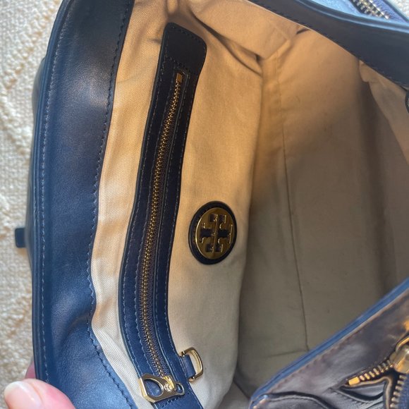 Tory Burch Medium Navy Satchel - Picture 9 of 15